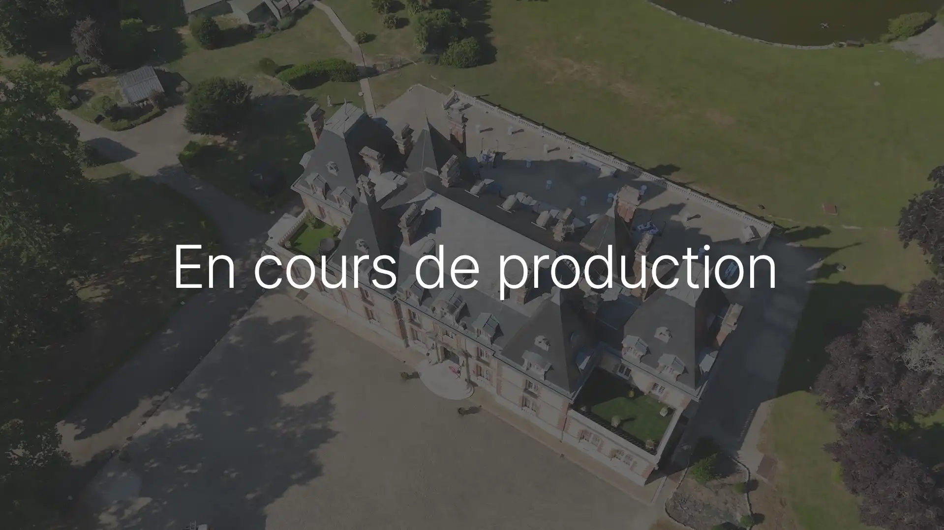 Vue aérienne pour présentation immobilière par Lesage Production